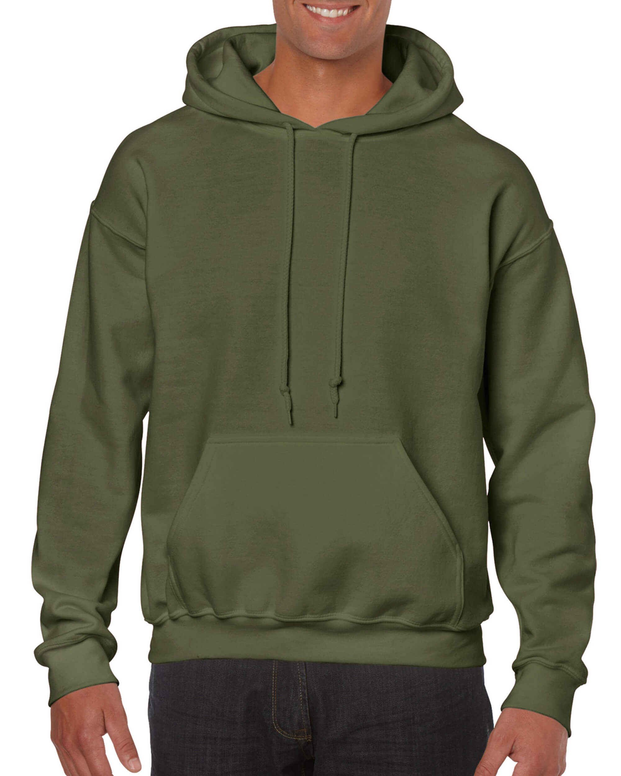 Gildan 18500 Heavy Blend Adult Hoodie Military Green Size L Colour