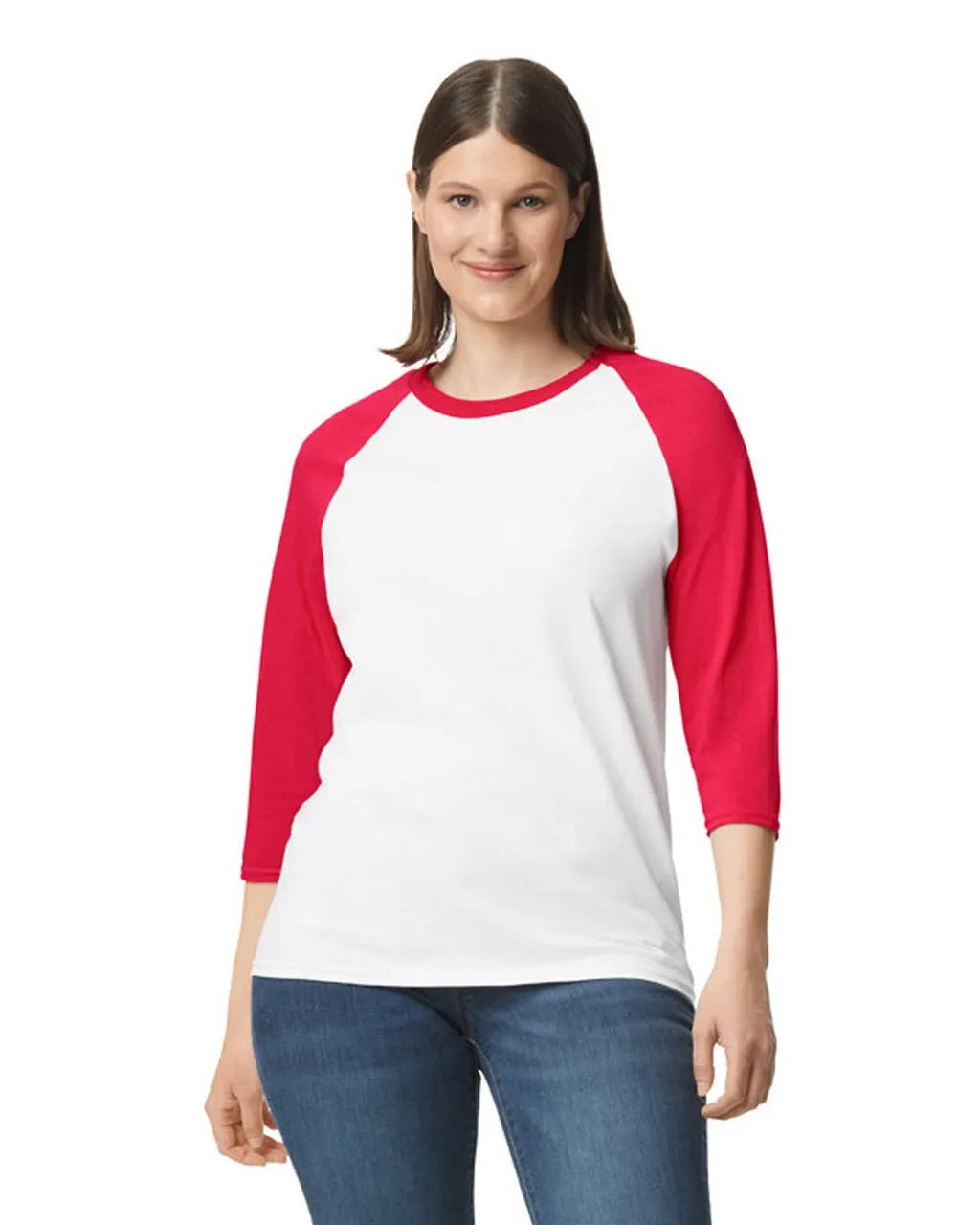 Raglan Shirt White - Red
