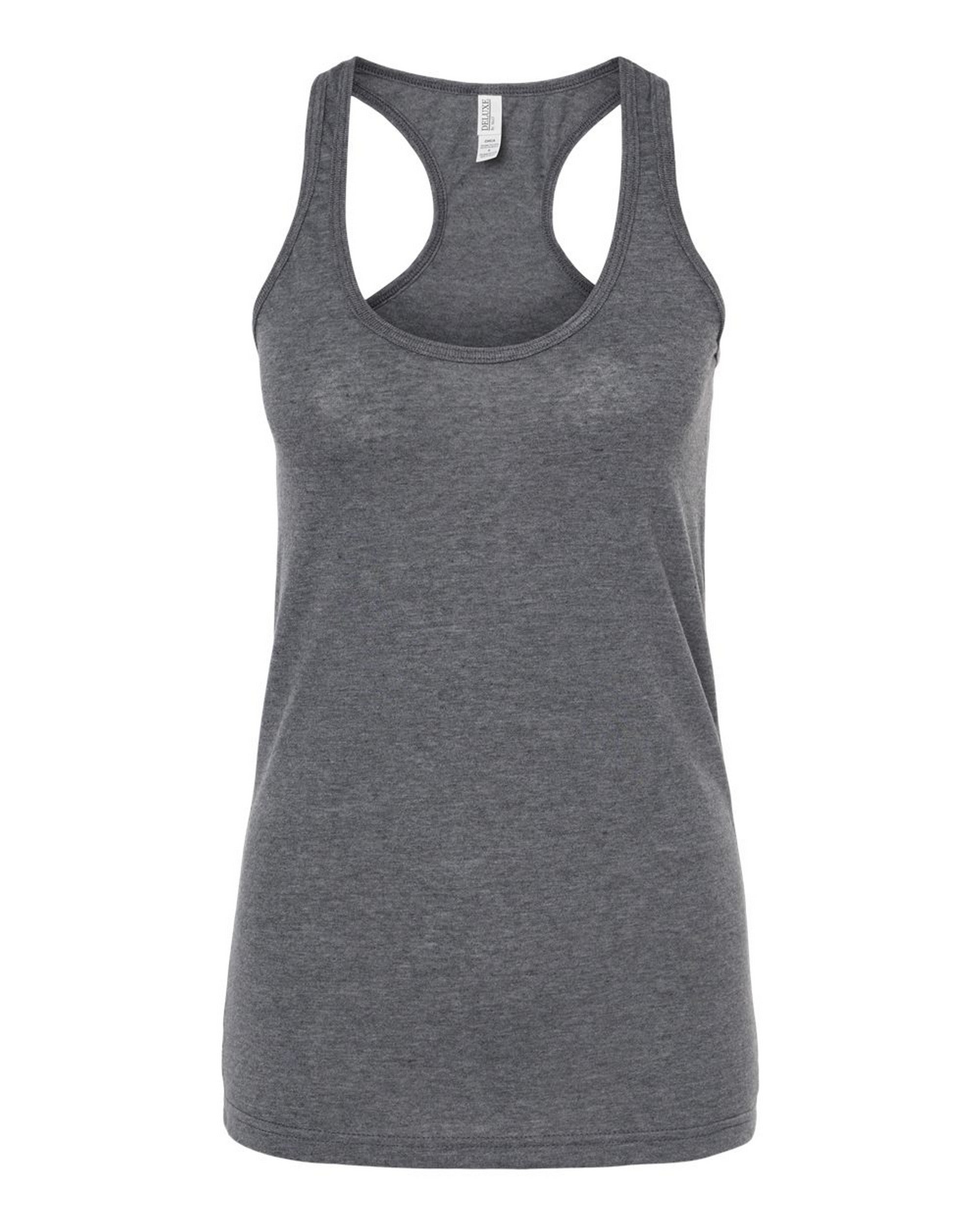 Racer Back Tanks - Heather Charcoal